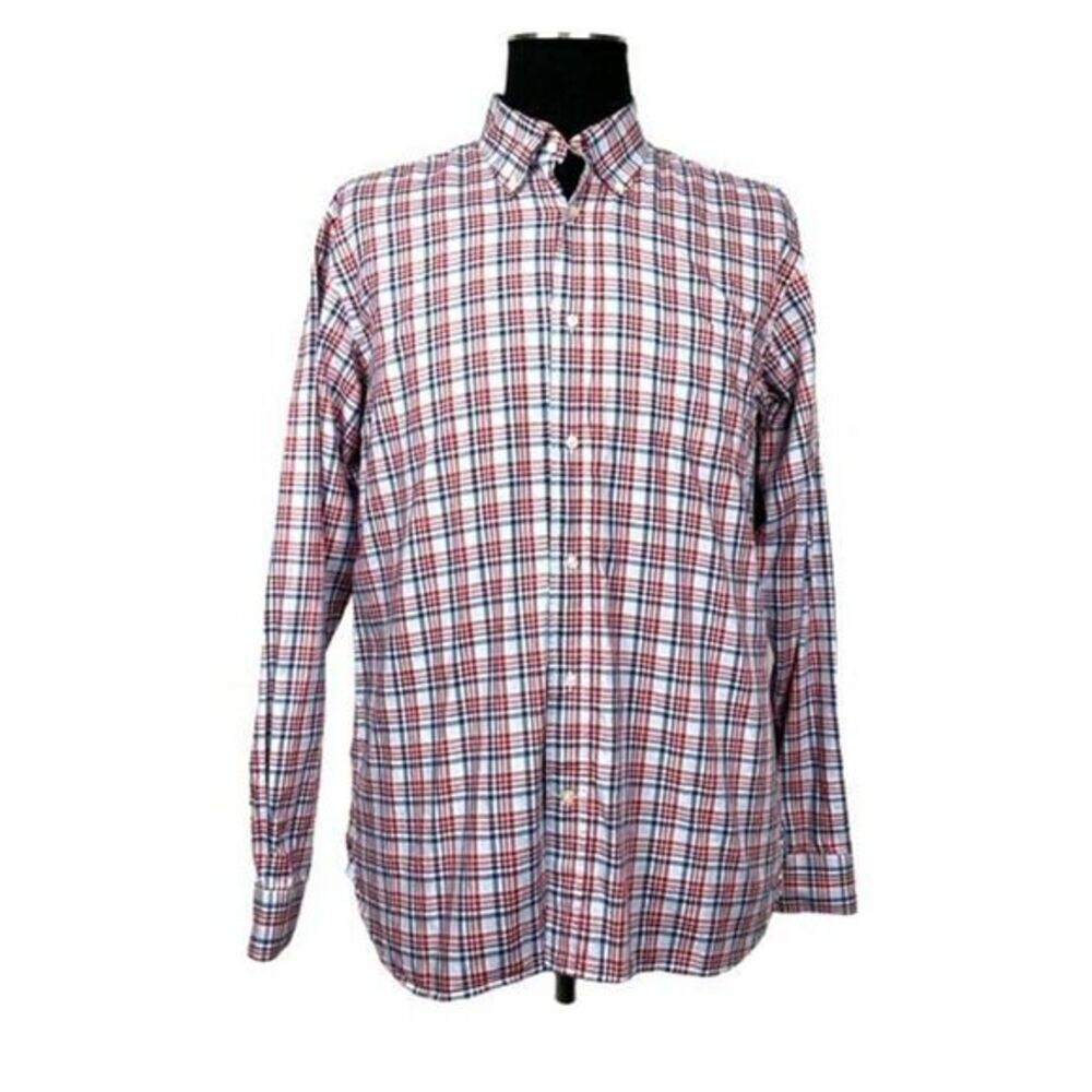 Alan Paine‎ Plaid Cotton Button Front Shirt - Men’s L
